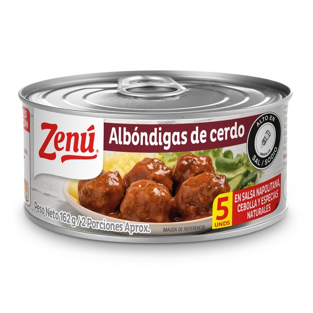 Albondigas Zenú 162 grs de cerdo en salsa napolitana