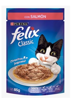Alimento humedo Felix 85 grs salmón