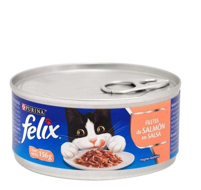 Alimento humedo Felix 156 grs filetes de salmón