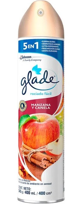 Ambientador Glade 400 ml aerosol manzana canela