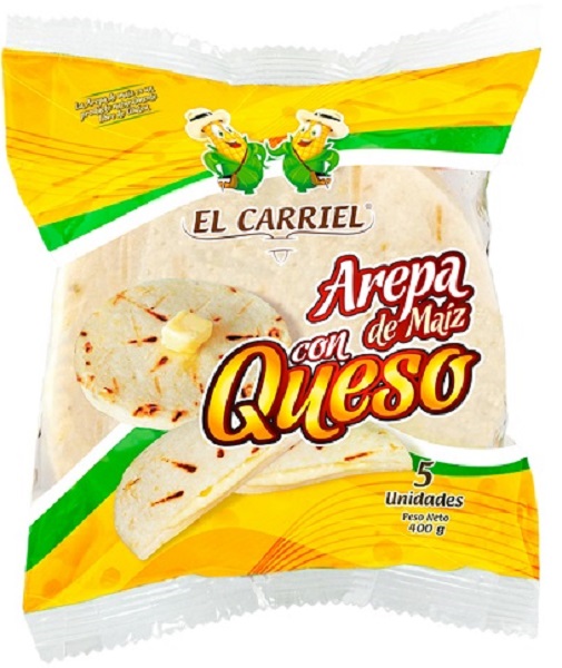 Arepa El Carriel 400 grs maiz queso nuevo