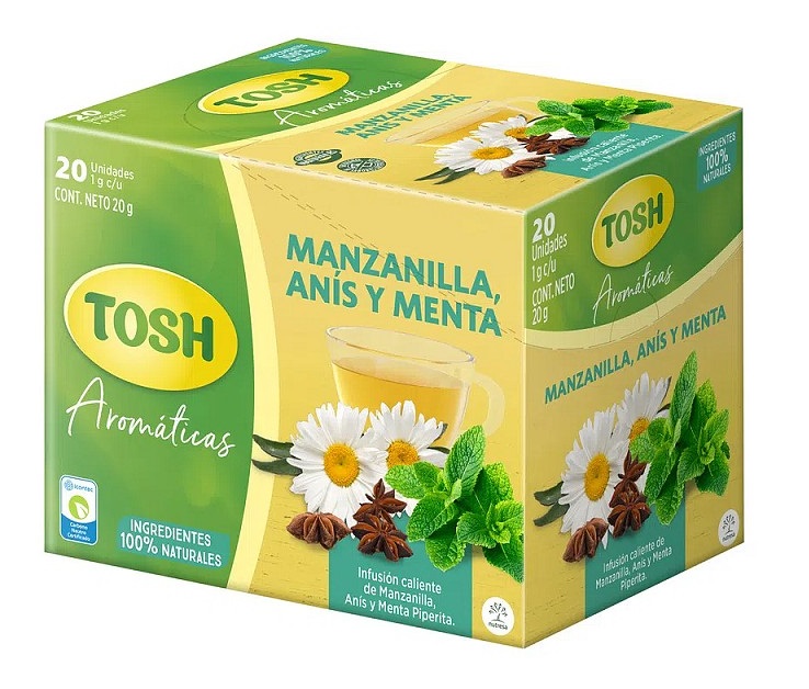 Aromática Tosh 20 bolsas manzanilla-anís-menta