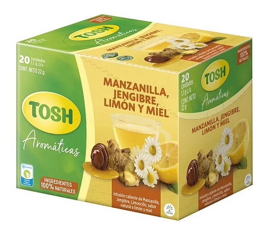 Aromática Tosh 20 bolsas manzanilla-jengibre-limón-miel