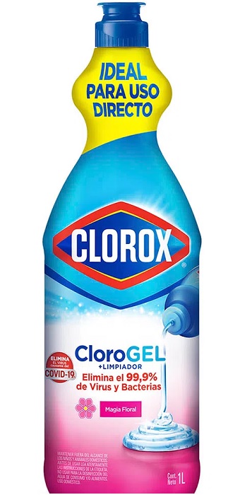 Blanqueador Clorox 1000 ml cloro gel magia floral
