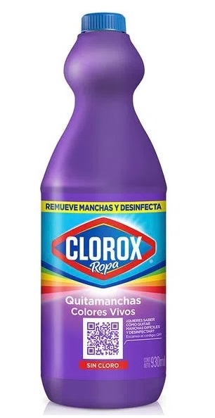 Blanqueador Clorox 930 ml quitamanchas colores vivos