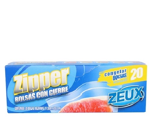 Bolsas Zeux paquete x 20 und zipper congelar