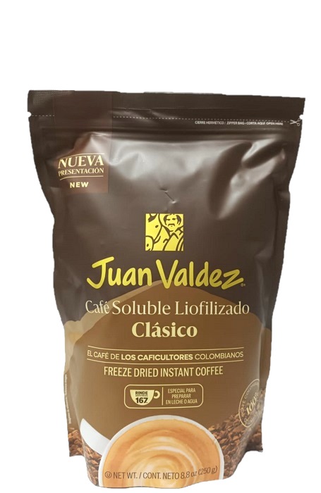 Café Juan Valdez 250 grs clásico soluble liofilizado