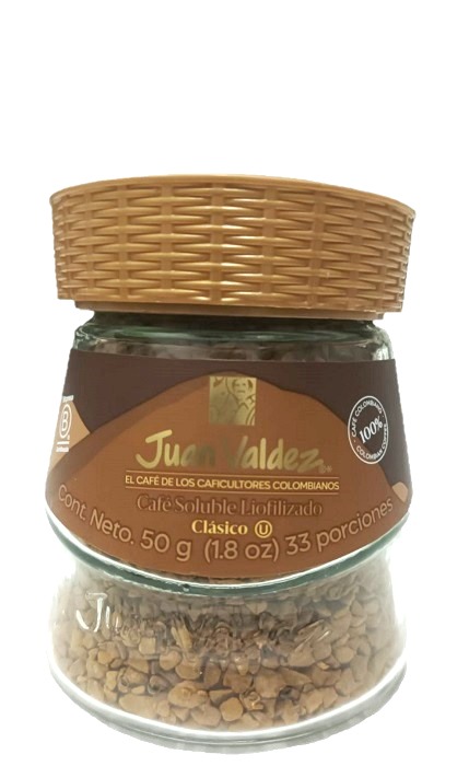 Café Juan Valdez 50 grs clásico soluble liofilizado