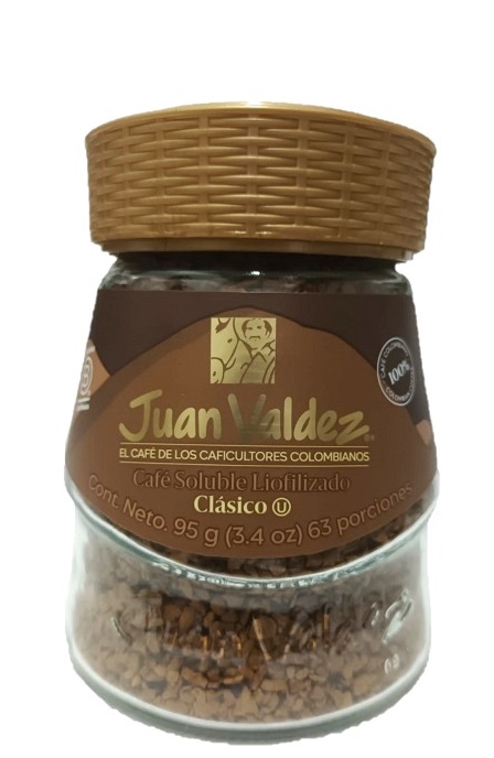 Café Juan Valdez 95 grs clásico soluble liofilizado