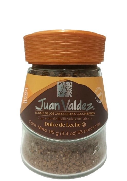 Café Juan Valdez 95 grs sabor dulce de leche soluble liofilizado