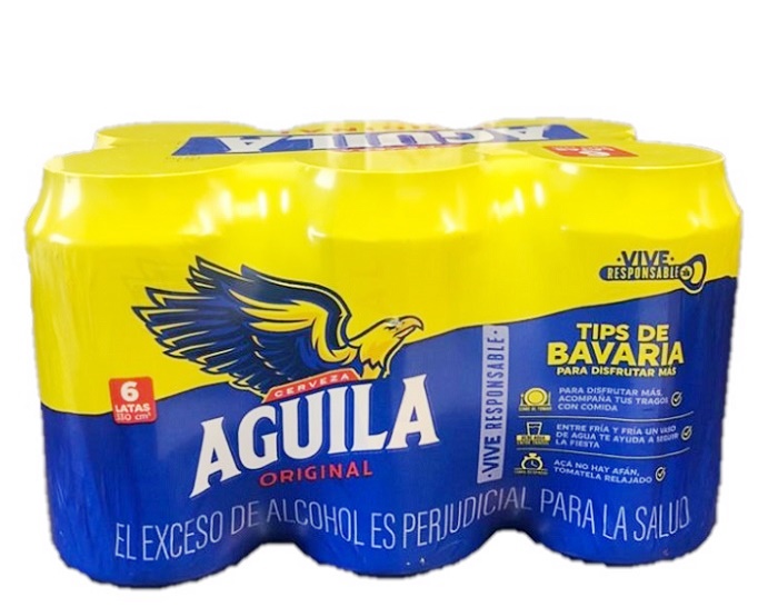 Cerveza Aguila 6 x 330 ml lata