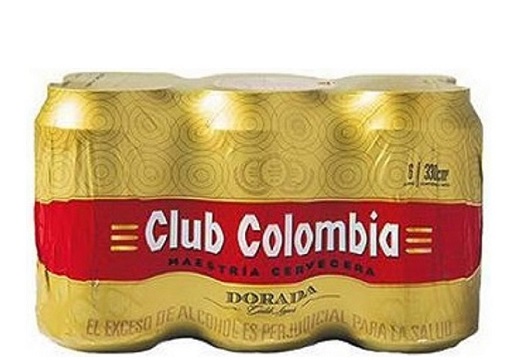 Cerveza club colombia 6 x 330 ml lata