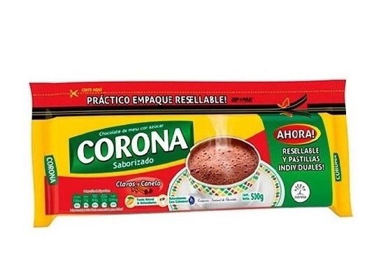 Chocolate Corona zb 500 grs clavos y canela