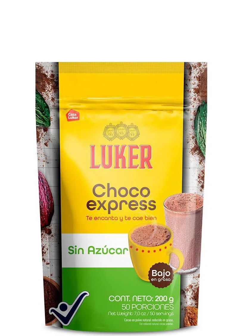 Chocolate Luker 200 grs choco express sin azúcar