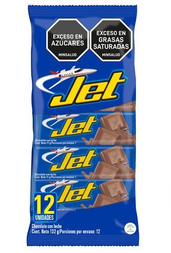 Chocolatina Jet 12x11 grs leche