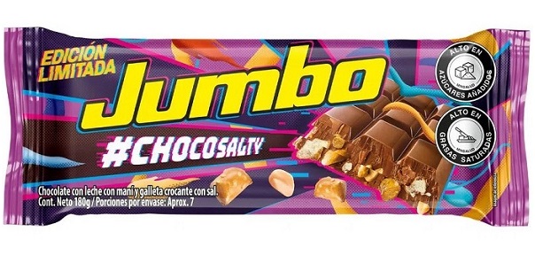 Chocolatina Jumbo 180 grs chocosalty