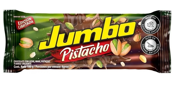 Chocolatina Jumbo 180 grs pistacho