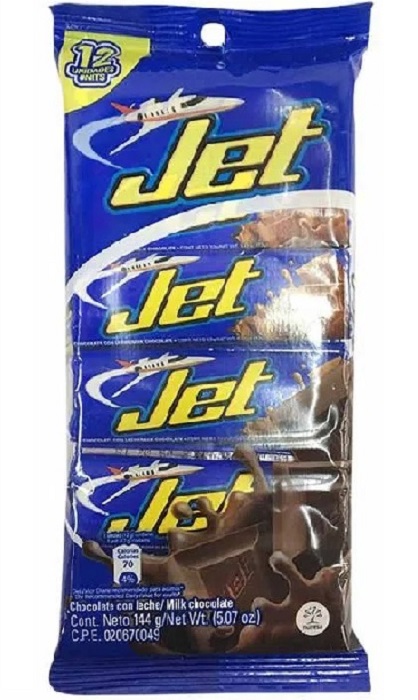Chocolatina Jet 12x12 grs leche