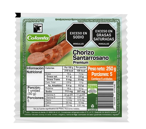 Chorizo Colanta 250 grs santarrosano