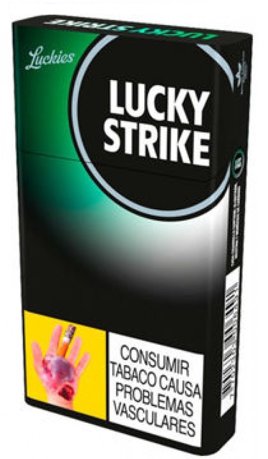 Cigarrillo Lucky Strike 10 und gin verde