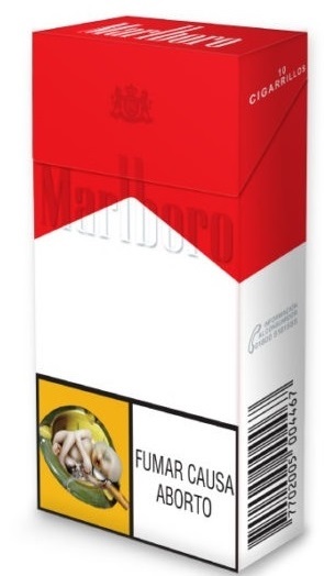 Cigarrillo Malboro 10 rojo paquete