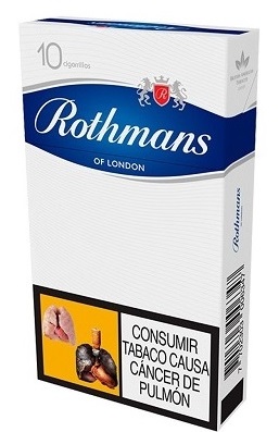 Cigarrillo Rothmans 10 paquete blanco