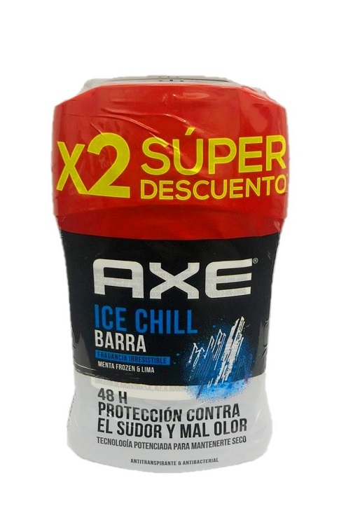 Desodorante Axe 2 x 50 grs ice chill barra precio especial