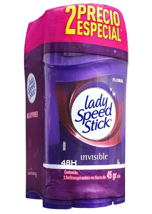Desodorante Lady Speed Stick 45 grs floral 2x1 precio especial invisible