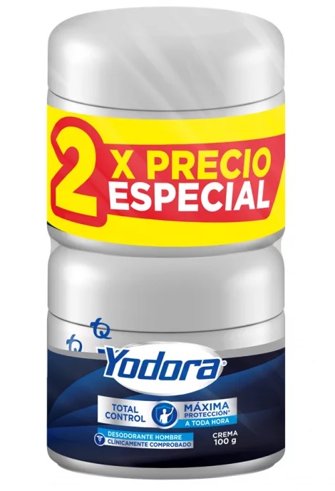 Desodorante Yodora 2 x 100 grs cerma total control precio especial