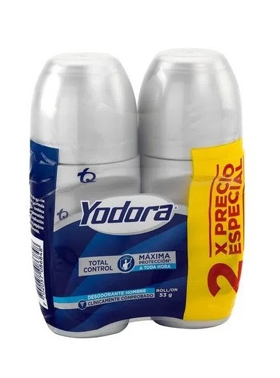 Desodorante Yodora 2 x 53 grs roll on total control precio especial