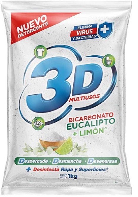 Detergente 3D 3000 grs eucalipto limon