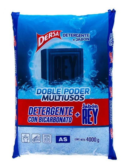 Detergente Dersa 4000 grs bicarbonáto jabón Rey
