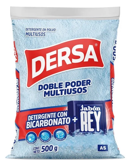 Detergente Dersa 500 grs bicarbonáto jabón Rey