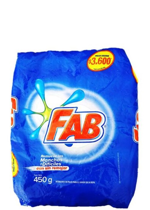 Detergente Fab 450 grs floral removedor manchas