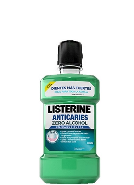 Enjuage Listerine 180 ml anticaries cero alcohol