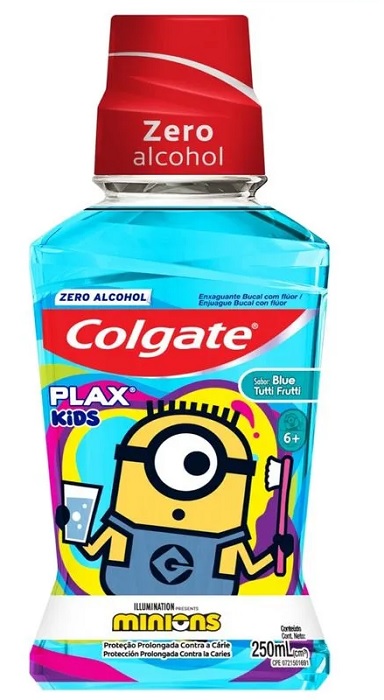 Enjuague Colgate 250 ml plax kids minions
