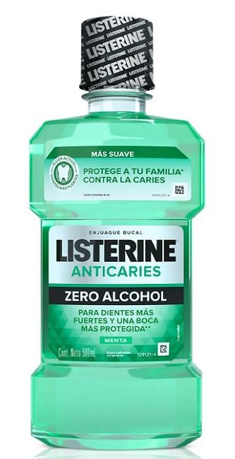 Enjuague Listerine 500 ml anti caries