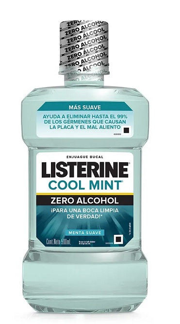 Enjuague Listerine 500 ml zero menta suave