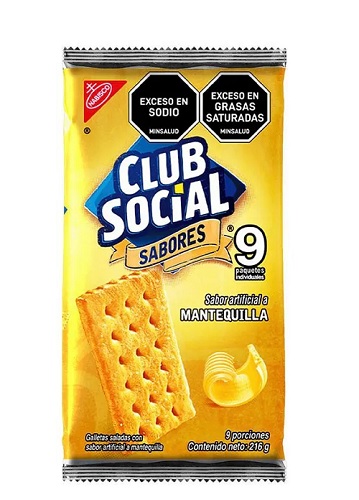 Galletas Club Social 216 grs mantequilla