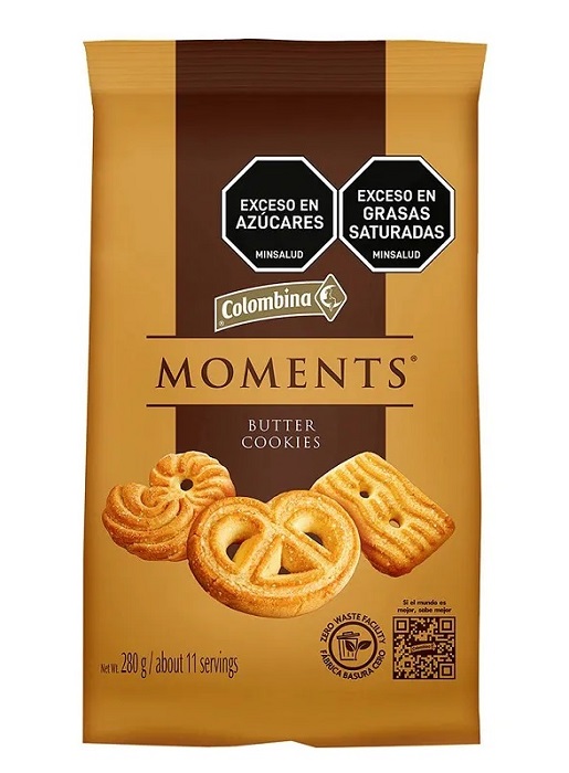 Galletas Colombina 280 grs moments danesas