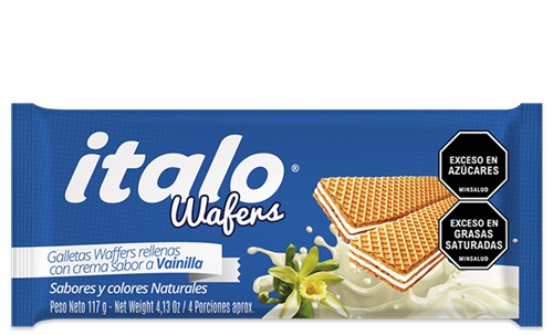 Galletas Italo 117 grs wafer vainilla