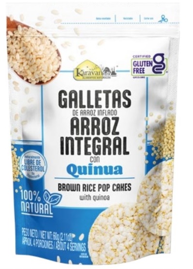 Galletas de arroz Karavansay 60 gr integral con Quinua GLUTEN FREE