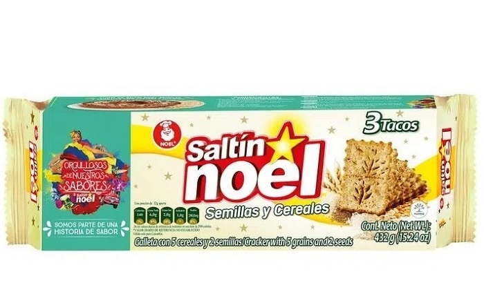 Galletas Saltín Noel 432 grs 3 tacos semillas cereales