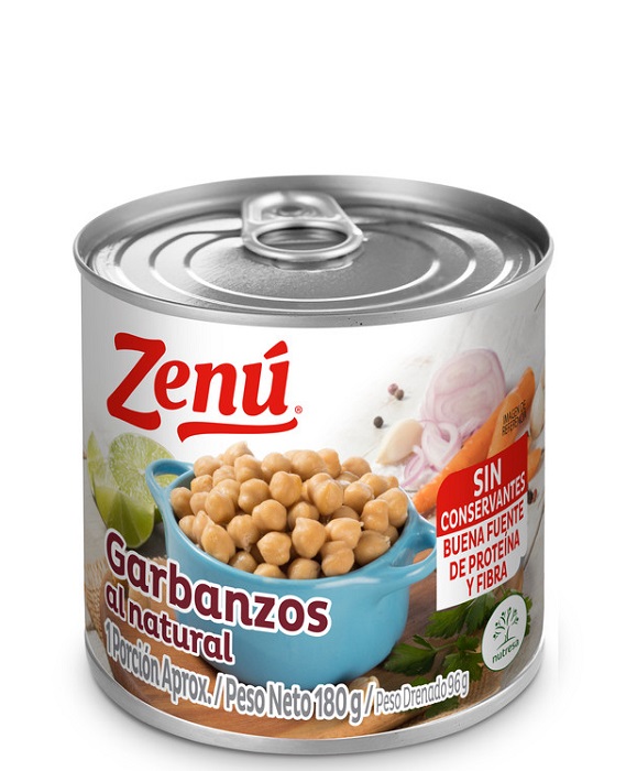 Garbanzos Zenú 180 grs al natural sin conservantes