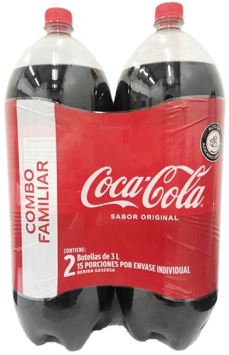 Gaseosa Coca-Cola 2 und x 3000 ml combo ahorro