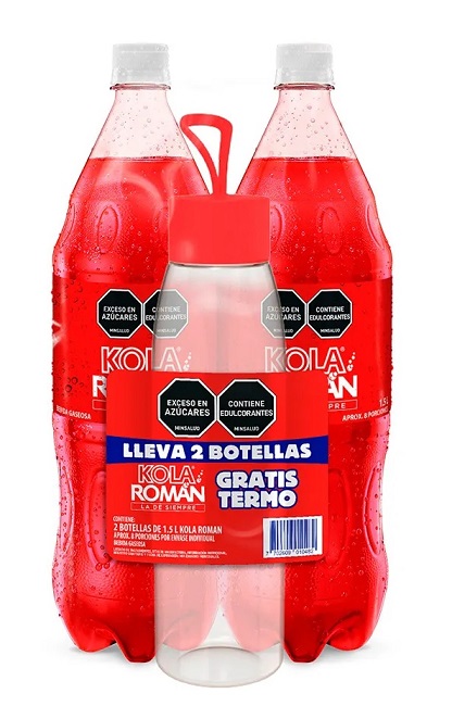 Gaseosa Kola Roman 2 x 1750 ml gratis termo