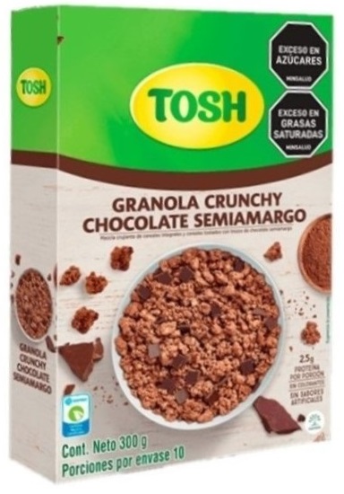 Granola Tosh 300 grs crunchy chocolate semiamargo
