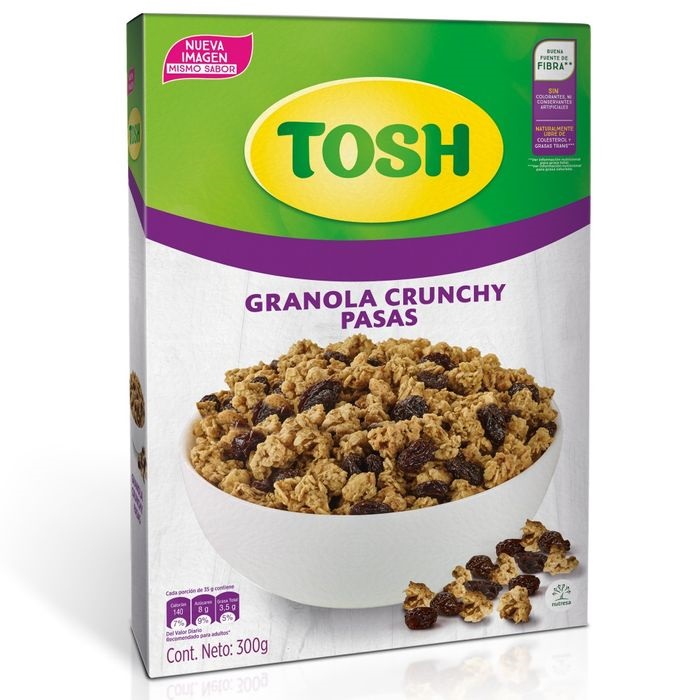 Granola Tosh 300 grs crunchy pasas