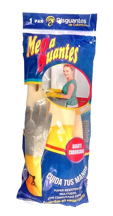 Guantes Mega guantes talla 7 corrugados