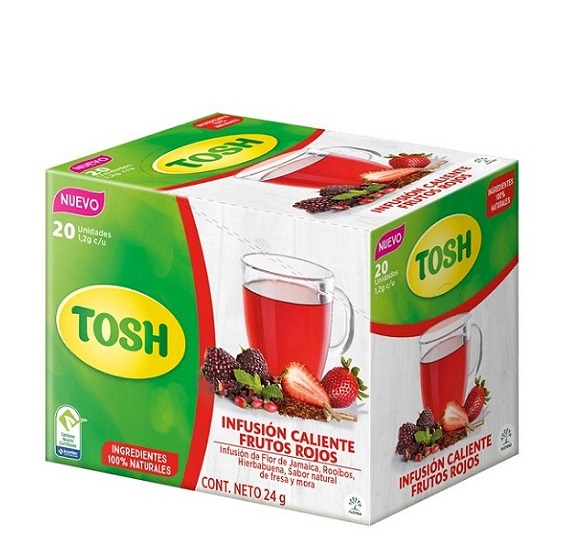 Infusión Tosh 20 bolsas frutos rojos